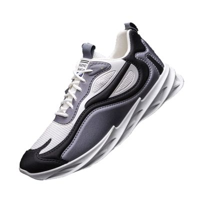 Bestgift Men's Casual Shoes Running Low-top Breathable Single Shoes Men's Sports Shoes Grey 6.5