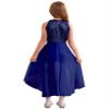 RUNQHUI Kids Girls Sparkly Sequin Jumpsuit Party Dress Round Neck Sleeveless Romper Gown Evening Dress Navy Blue 14 Years view 2