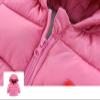 Toddler Kids Baby Boys Girls Winter Warm Jacket Outerwear Letter Bear Ears Coats Boys Mixed Media (Purple, 4-5 Years) view 2