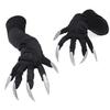Ylucky Halloween Paw Gloves - Long Fingernails Black Cat Wolf Claws Cosplay Costume view 3