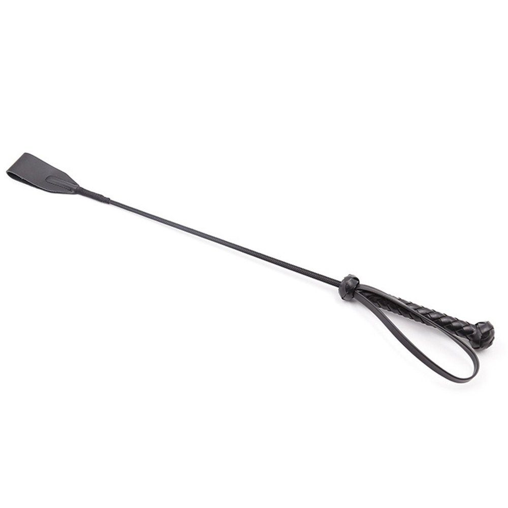 chenyesun 24'' Riding Horse Crop Riding Crop with Genuine Leather, Whips Equestrianism Horse Whip Crops for Sport,Black