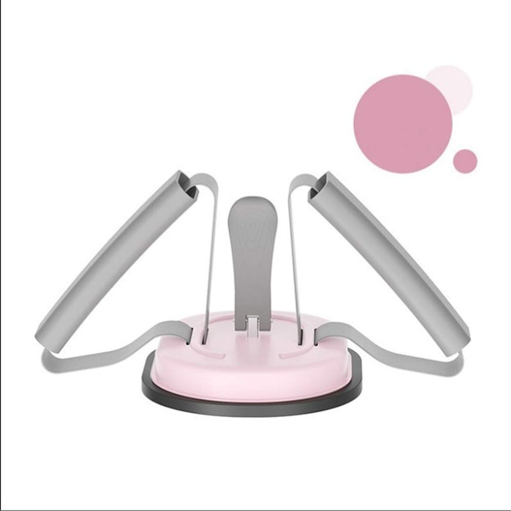 HUANGY Portable Foldable Sit-Up Assistant, Home Exercise Equipment Indoor Sit-Up Aid, Abdominal Muscle Strength Training Equipment sit up Assistant, Slimming Training (Pink)