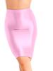 Agoky Womens Slim Fit Oil Glossy Half Slips Skirt Bodycon Micro Mini Skirts Nightwear Pink A Large view 1