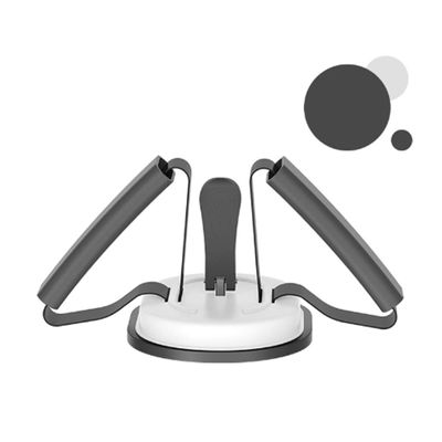 HUANGY Portable Foldable Sit-Up Assistant, Home Exercise Equipment Indoor Sit-Up Aid, Abdominal Muscle Strength Training Equipment sit up Assistant, Slimming Training (White)
