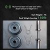 16" Olympic Dumbbell Handles, Loadable Dumbbells Bar Sets (150LBS Weight Capacity), Compatible with 2 Standard Plates, 2 Pair of Spring Collars Included view 3
