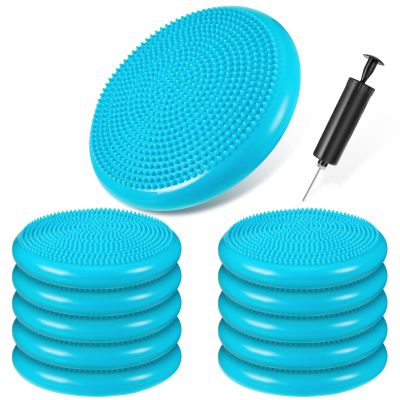 10 Pcs Wobble Cushion Wiggle Seat for Sensory Kid Flexible Seating Promotes Active Learning Improves Student Productivity Stability Inflated Balance Disc Pad with Air Pump for Classroom(Mint Green)