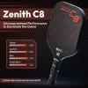 A11N Zenith C8 Pickleball Paddle 16mm | T700 Carbon Fiber with Foam Injected Walls | Enlarged Sweet Spot | Wide Body Shape | Red view 2