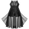 Duoremi Girls Sleeveless Sequined Birthday Prom Party Jumpsuit Pageant Dancing Romper Gowns Ball Dress Black 10 Years view 1