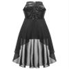 Duoremi Girls Sleeveless Sequined Birthday Prom Party Jumpsuit Pageant Dancing Romper Gowns Ball Dress Black 10 Years view 2