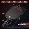 A11N Zenith C7 Pickleball Paddle 16mm | T700 Carbon Fiber with Foam Injected Walls | Enlarged Sweet Spot | Elongated Shape | Red view 4