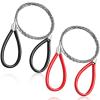 Lanties Stainless Steel Cable Saw, Metal Wire Saw Hand Pocket String Emergency Survival Rope Cutting Tools PVC Pipe Cutting Tool for Wood Camping Hiking Hunting, Red, Black, 23.62 Inch (2 Pcs) view 1