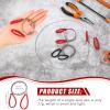 Lanties Stainless Steel Cable Saw, Metal Wire Saw Hand Pocket String Emergency Survival Rope Cutting Tools PVC Pipe Cutting Tool for Wood Camping Hiking Hunting, Red, Black, 23.62 Inch (2 Pcs) view 3