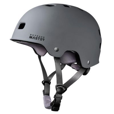 OutdoorMaster Skateboard Cycling Helmet - Two Removable Liners Ventilation Multi-Sport Scooter Roller Skate Inline Skating for Kids, Youth & Adults - XL - Grey