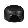 Male Earmuffs Genuine Leather Flat Army Hats for Men Winter Ear Head Warm Leisure Fishing Baseball Caps (Color : Black, Hat Size : XL(57cm58cm)) view 2