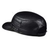 Male Earmuffs Genuine Leather Flat Army Hats for Men Winter Ear Head Warm Leisure Fishing Baseball Caps (Color : Black, Hat Size : XL(57cm58cm)) view 3