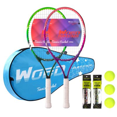 19" 23" 25" Kids Tennis Racket Junior/Youth Tennis Racquet with Tennis Ball Carry Bag Overgrips Vibrations Dampers