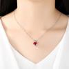 kai bao city heart Necklace and Stud Earrings Bangle Set Simulated gemstone Crystal Silver Fashion Adjustable Jewelry for Women Party Prom Engagement Wedding Gifts (purple) view 3