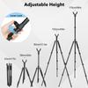 Shooting Tripod for Rifles, 9" - 69" Adjustable Hunting Shooting Stick with 360 Rotate Rest V Yoke, Lightweight Aluminum Portable Tripod for Hunting Outdoor - Black view 4