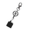 Billiards Pool Cue Chalk Holder, Portable Black Retractable Billiards Snooker Pool Cue Chalk Holder Drawing Key Ring, 1.02 x 1.02 x 5.12inch view 3