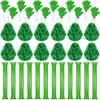 Sosation 36 Pcs Team Spirit Accessories, Cheerleading Pom Poms Hand Clappers Party Favors and Thunder Sticks Noise Makers for Sporting Events Football Baseball Cheering Essentials(Green) view 1