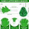 Sosation 36 Pcs Team Spirit Accessories, Cheerleading Pom Poms Hand Clappers Party Favors and Thunder Sticks Noise Makers for Sporting Events Football Baseball Cheering Essentials(Green) view 2