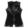 Zaldita Men's One Piece Wetlook Latex Catsuit Clubwear Party Costumes Fashion Zipper Bodycon Romper Black#B Medium view 4