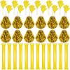 Sosation 36 Pcs Team Spirit Accessories, Cheerleading Pom Poms Hand Clappers Party Favors and Thunder Sticks Noise Makers for Sporting Events Football Baseball Cheering Essentials(Yellow) view 1