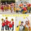 Sosation 36 Pcs Team Spirit Accessories, Cheerleading Pom Poms Hand Clappers Party Favors and Thunder Sticks Noise Makers for Sporting Events Football Baseball Cheering Essentials(Yellow) view 4