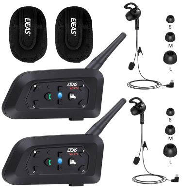GaiRen Referee Communication System, Referee Headset Intercom with Earphone for Soccer Football Volleyball Official Handball (2 Pack)