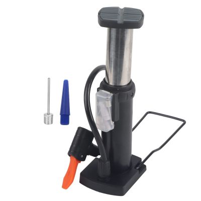 Jerliflyer Bicycle Pump, Mini Portable Aluminum Alloy Bicycle Bike Foot Pump High Pressure Floor Inflator Tire Air Pump for Outdoors, Home Use(Black)