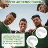 Frienda 50 Pcs Football Mouth Guards Bulk Youth Football Mouthpiece Sport Athletic Mouthguard Gum Teeth Guard for Hockey Karate Basketball Boxing Basketball Rugby(White) view 3
