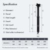 DJC MTB Dropper Seatpost Southpaw Internal Routing Cable Adjustable Height, 125mm 150mm Travel, Remote Control Wired, 395mm 445mm Length EXA Form 900i (Diameter 31.6mm, 150mm Travel 445mm Legnth) view 2