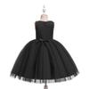 Glamulice Black Flower Girl Dress Vintage 3D Floral with Belt Sash Tulle Formal Party Dresses Big Girls Holiday Funeral Dresses Kids Dance Prom Ball Gown Pageant Wedding Birthday Gowns Christmas 9 10 view 2