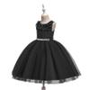 Glamulice Black Flower Girl Dress Vintage 3D Floral with Belt Sash Tulle Formal Party Dresses Big Girls Holiday Funeral Dresses Kids Dance Prom Ball Gown Pageant Wedding Birthday Gowns Christmas 9 10 view 4