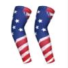 Mcolics Arm Sleeves UV Protection Arm Cover Cooling Elbow Shooter Sleeves for Outdoors Driving Cycling Basketball Running (America Style, XX-Large) view 1