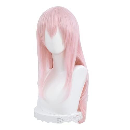 TO KU TOO YUO Cosplay Wig, Pink, 60cm, Heat Resistant, Synthetic, Anime, Halloween, Daily Use