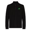 L8502-LXYB Polo Shirts for Men Celtic Knot Irish Shamrock Embroidered Long Sleeve Mens Polo Shirts (Black,Large,Large) view 1