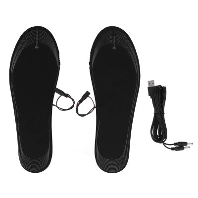 1 Pair Electric Heated Insole, USB Charging Heated Shoe Insole Warm Keeping Lightweight EVA Rechargeable Heated Insoles Winter Foot Warmer for Hunting, Fishing, Camping, 5V