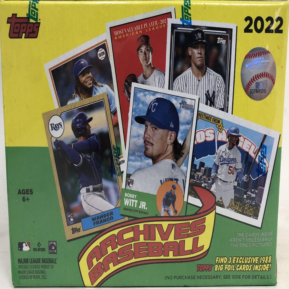 Topps 2022 Archives Baseball Trading Card - 7 Packs, 3 Foil Cards Per Box