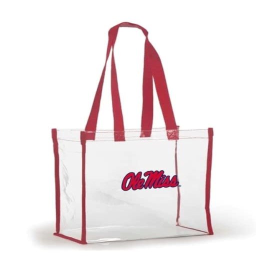 Desden Ole Miss 214 NCAA Clear Stadium Tote Purse Bag