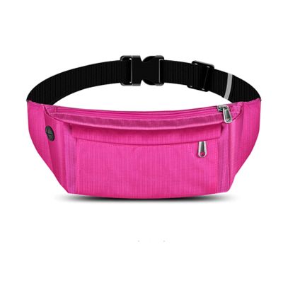 Sxdthy Fanny Pack for Men & Women - Ultra-Thin Waterproof Equipment for Fitness Travel,a Sports Belt for Walking Cycling. (Color : Pink, Size : 21 * 12cm)