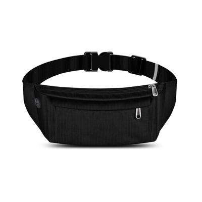 Feilx Fanny Pack for Men & Women - Ultra-Thin Waterproof Equipment for Fitness Travel,a Sports Belt for Jogging Hiking (Color : Black, Size : 21 * 12cm)