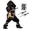 Nabobs Kids Ninja Costume - Dragon Ninja Set with Plastic Toy Accessories for Halloween Boys Girls Cosplay view 1