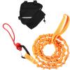 DoThisAllDay Orange Bike Tow Rope for Kids, 1.7m/66.9in, MTB Stretch Bungee for Long Ride Going Uphill,Compatible with Any Bicycle