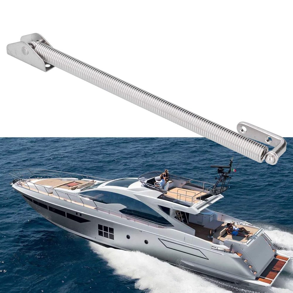 10-1/4in Hatch Spring Adjuster, Boat Hatch Support Spring Stainless Steel Cabin Door Support Hardware for Marine Boat Yacht