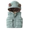 Kids Toddler Baby Girls Boys Autumn Winter Warm Thick Ear Cotton Hooded Long Sleeve Vest Boy Jackets (A, 2-3 Years) view 1