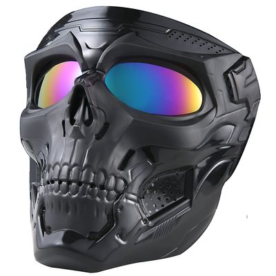 Airsoft Skull Mask Full Face Tactical Masks with PC Lens Eye Protection for Paintball Halloween Scary Masks,Motorcycle Goggles Racing Combat Tactical Goggles