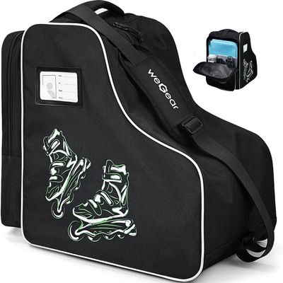 CELLGEAR Skate Bag Adults Roller Skates Bag,Large Capacity Ice Skates Carry Bag with Adjustable Shoulder Strap Nylon Inline Skate Bags for Girls Boys Women Men