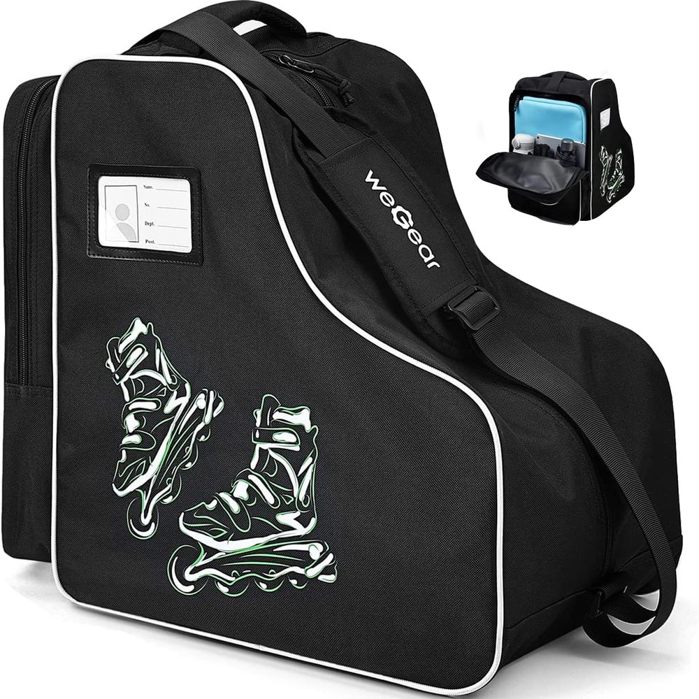 CELLGEAR Skate Bag Adults Roller Skates Bag,Large Capacity Ice Skates Carry Bag with Adjustable Shoulder Strap Nylon Inline Skate Bags for Girls Boys Women Men