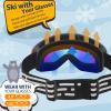 LOEO Kids Ski Goggle, Frameless Snow Ski Goggles for Kids Youth Teens Boys and Girls, Helmet Compatible view 2